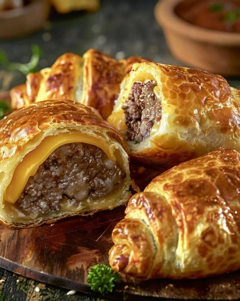 Garlic Butter Cheeseburger Rollups