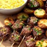 Garlic Butter Steak Bites and Potatoes