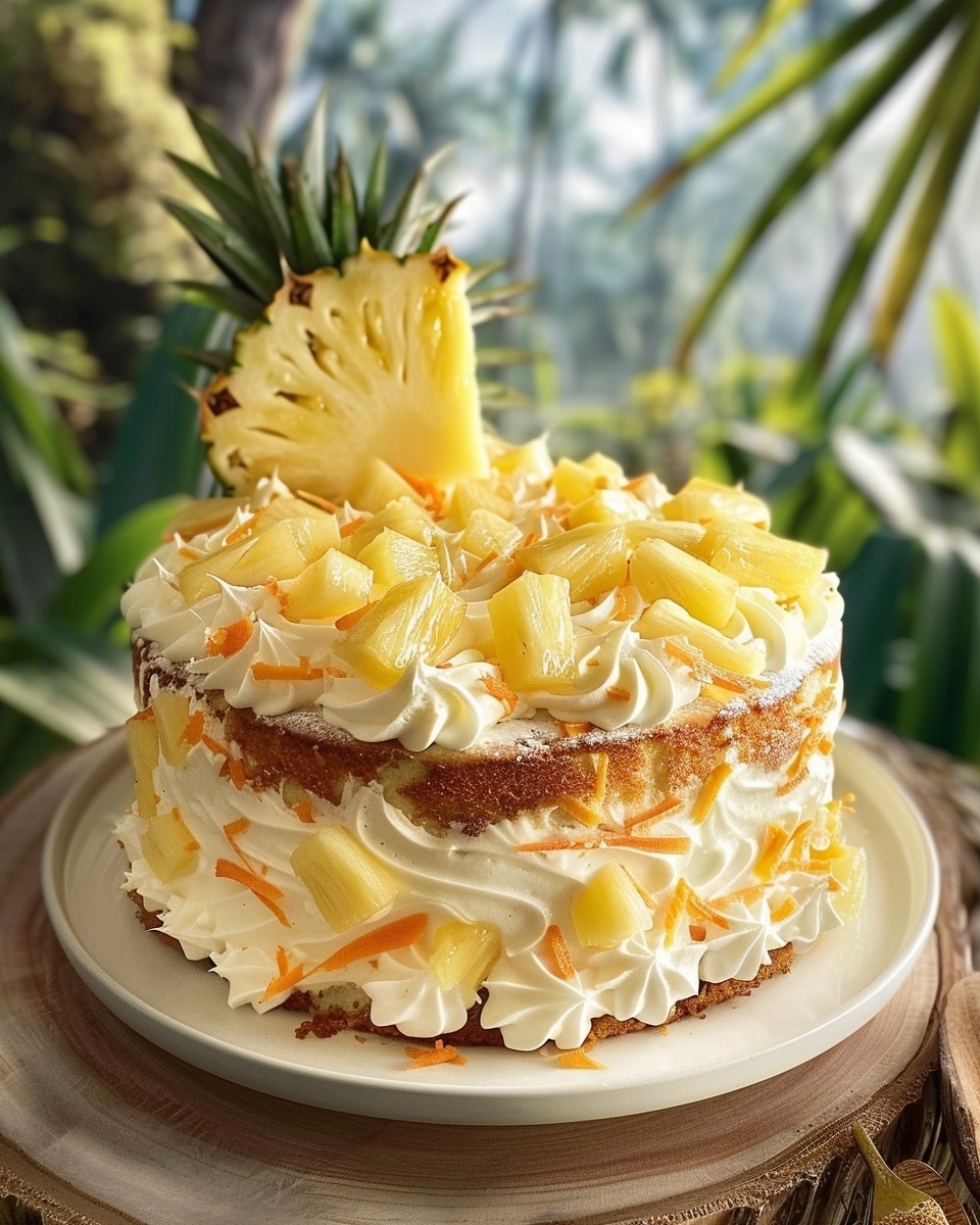 Hawaiian Carrot Pineapple Cake