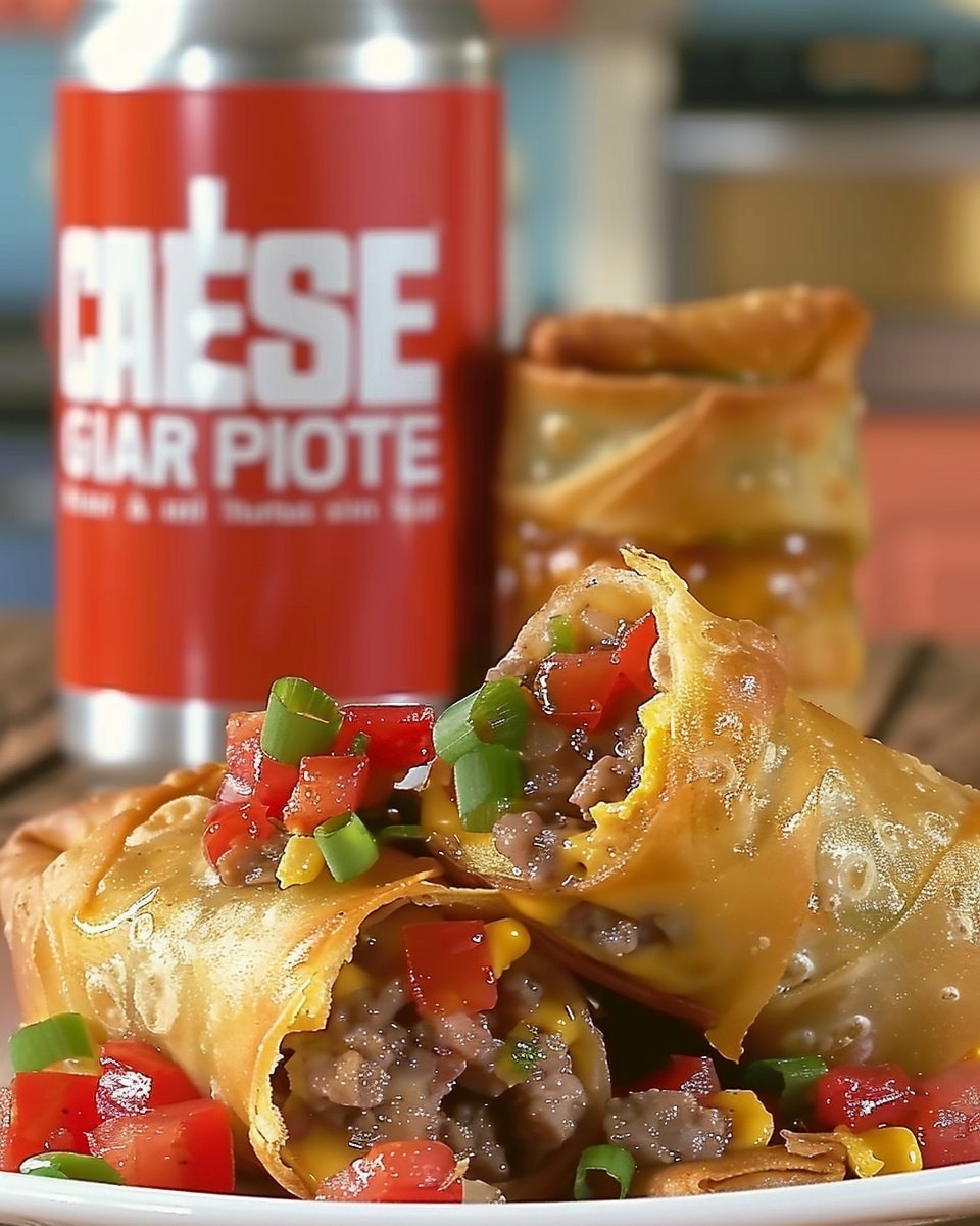 Ho to make Cheeseburger Egg Rolls