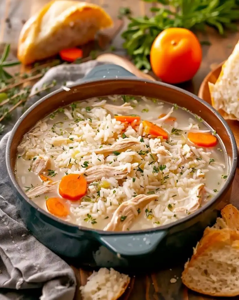 Homemade Crack Chicken Rice Soup
