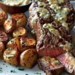 Loaded Baked Potato with Garlic Butter Steak Bites