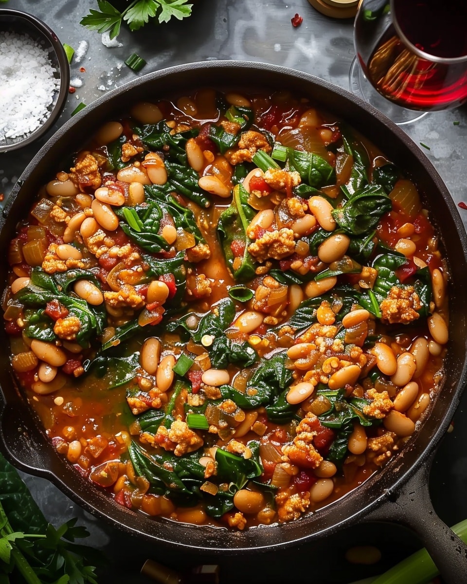 Mediterranean White Beans and Greens