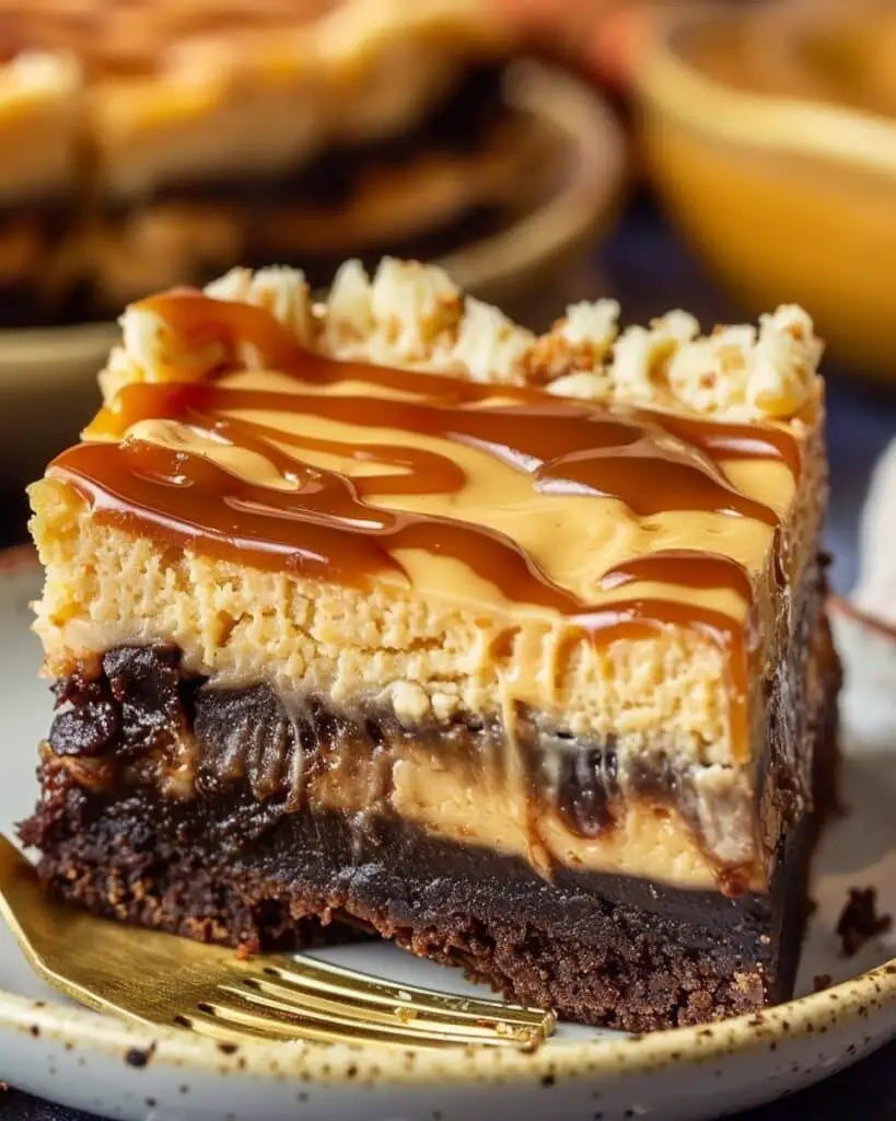 Milky Way Caramel Cheesecake Brownies