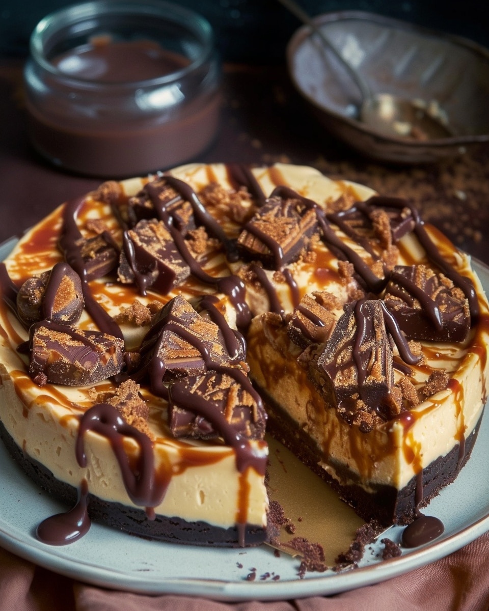 No-Bake Twix Cheesecake
