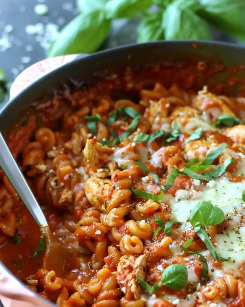 One Pot Chicken Parmesan Pasta