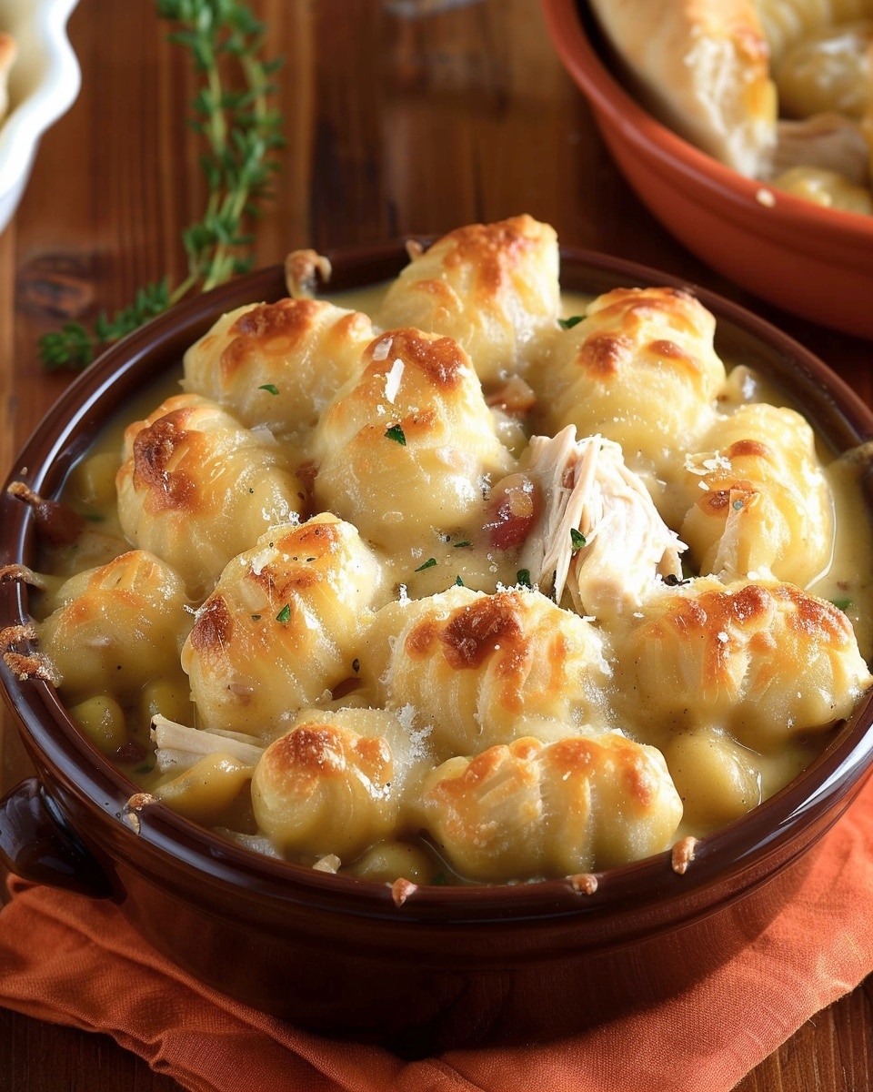 One Pot Gnocchi Chicken Pot Pie