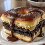 Oreo Cheesecake Stuffed Donut Burger