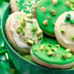 Pistachio and Chocolate Leprechaun Cookies