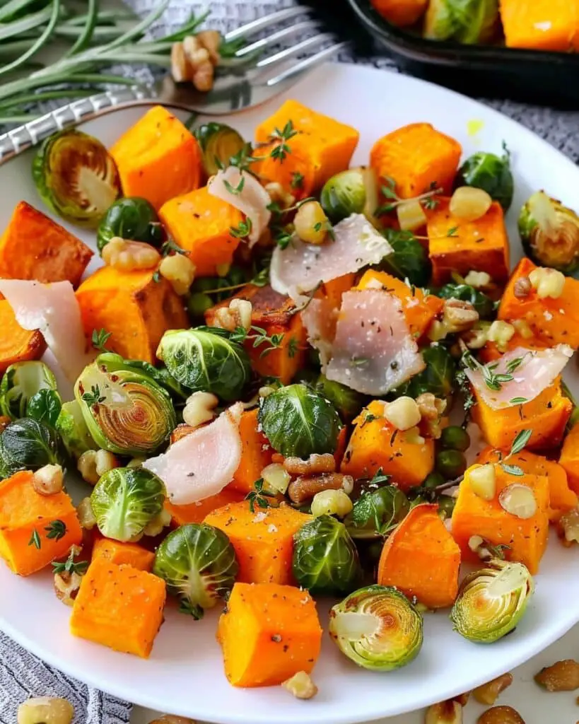 Quick Sweet Potato Brussel Sprout Hash