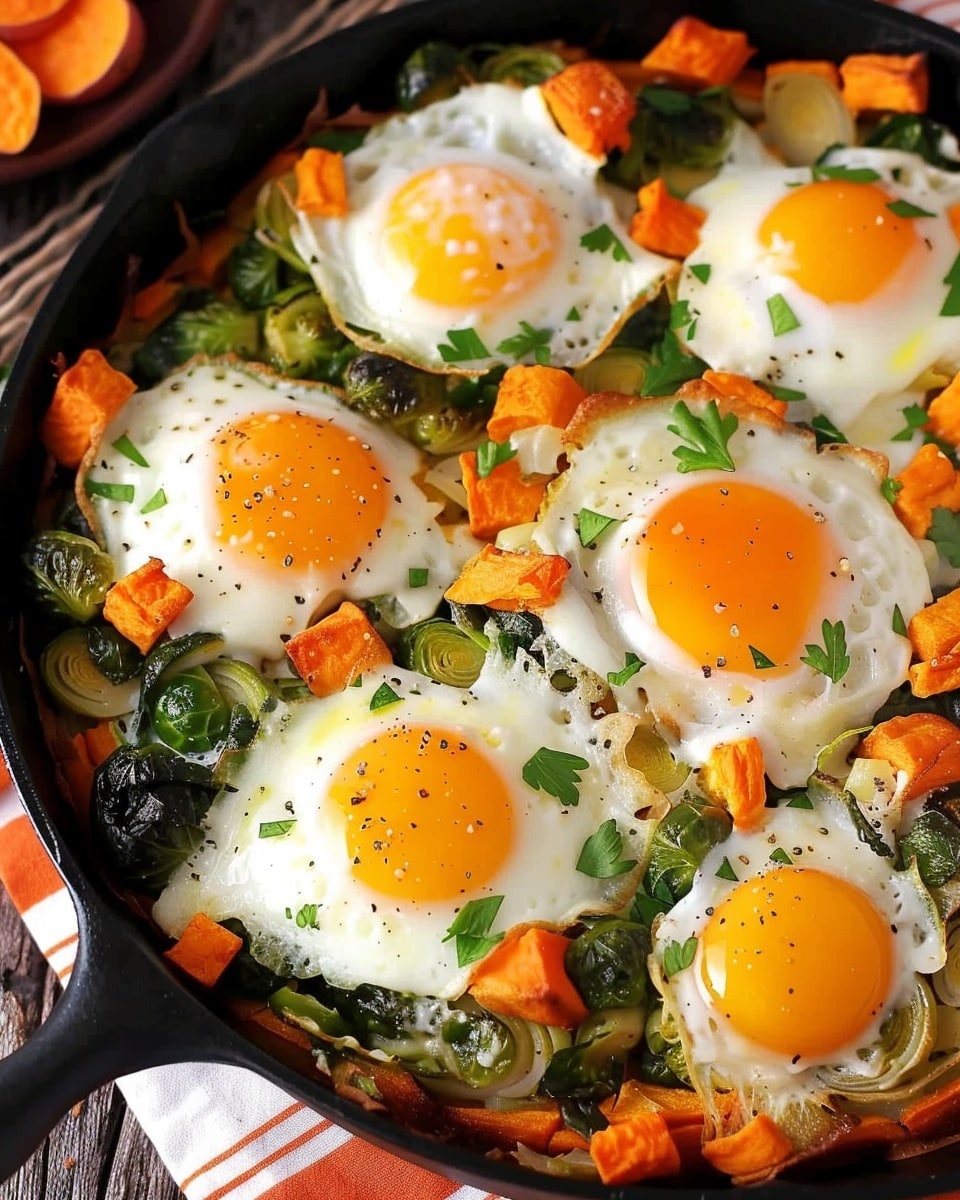 Quick Sweet Potato Brussel Sprout Hash