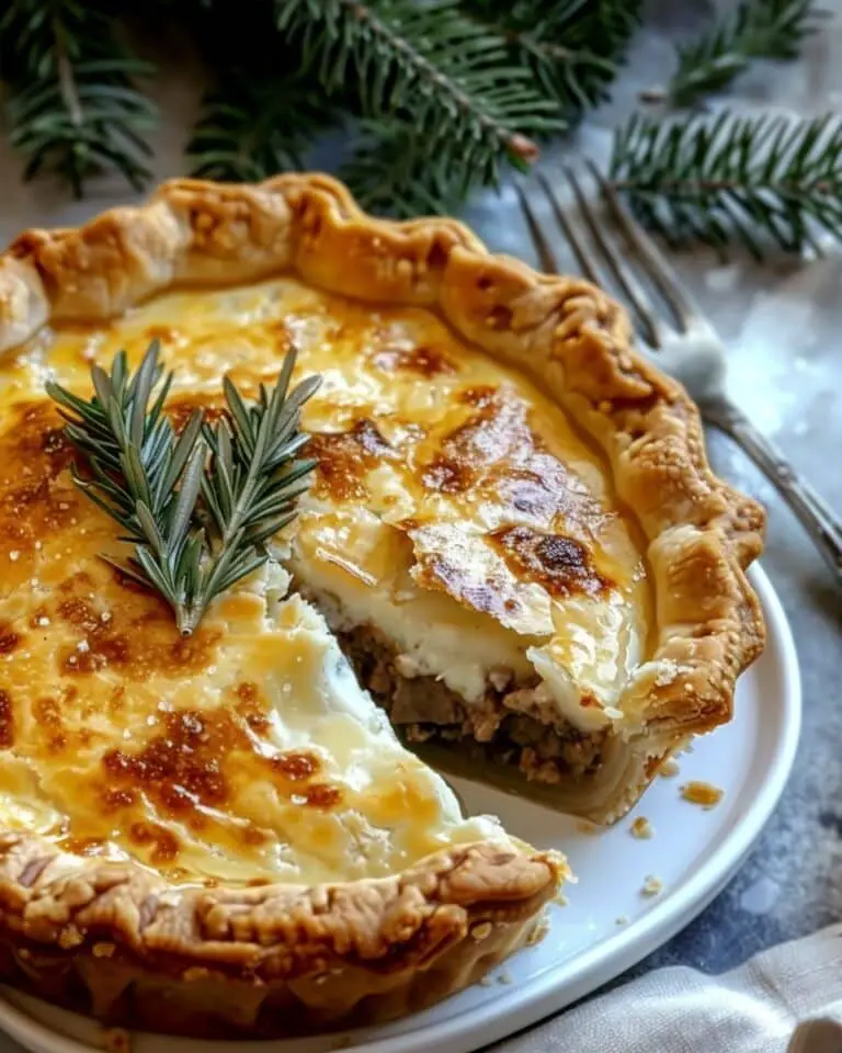 Savory Meat and Cheese Pie – Hearty, Cheesy & Comforting