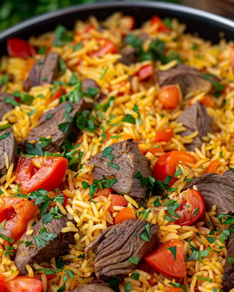 Slow Cooker Beef on Rice