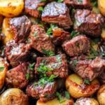 Slow Cooker Garlic Butter Beef with Potatoes