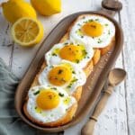 Smashed Egg Toasts with Herby Lemon Yogurt