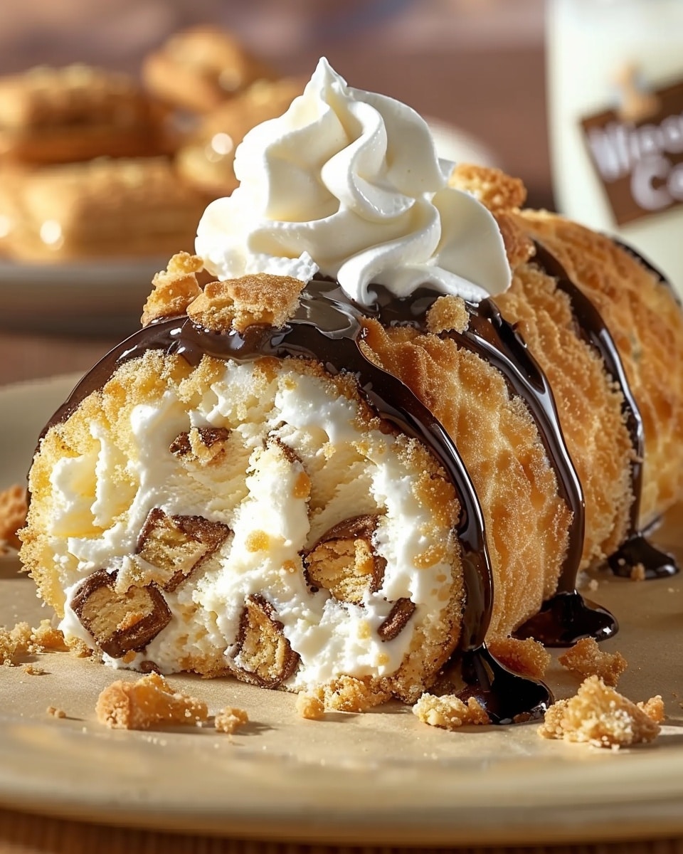 S’mores Explosion Cookie Dough Ice Cream Roll
