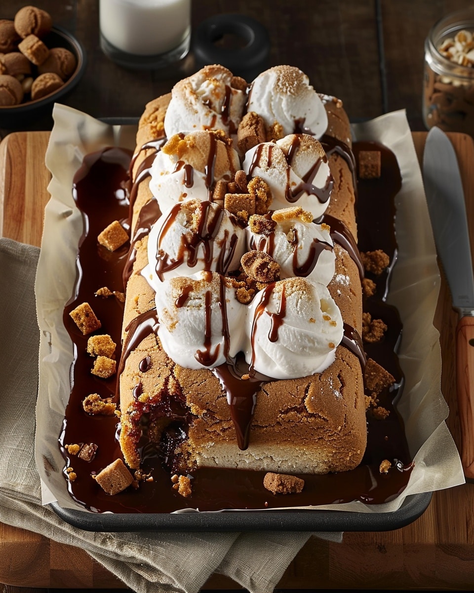 S’mores Explosion Cookie Dough Ice Cream Roll