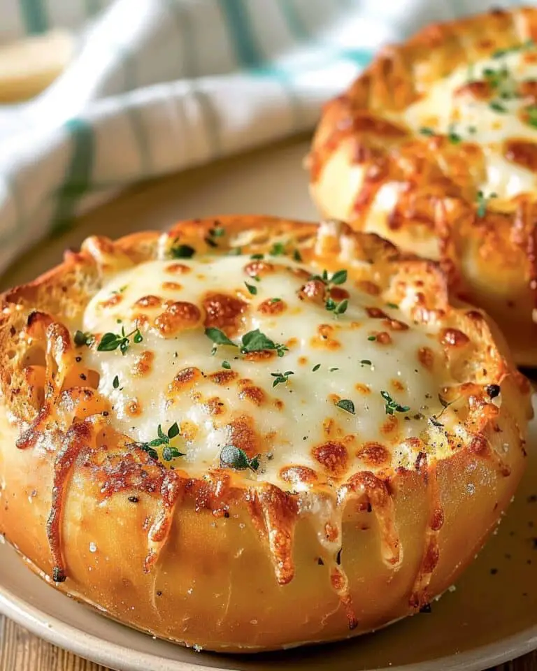 Spaghetti Garlic Bread Bowls