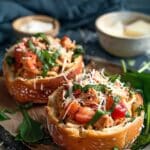 Spaghetti Garlic Bread Bowls