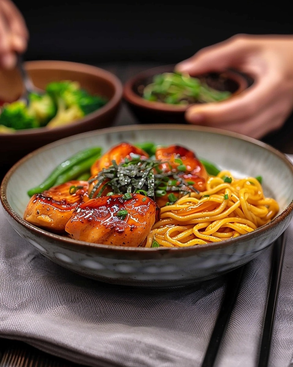 Sticky Garlic Chicken Noodles