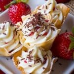 Strawberry Cheesecake Wonton Bites