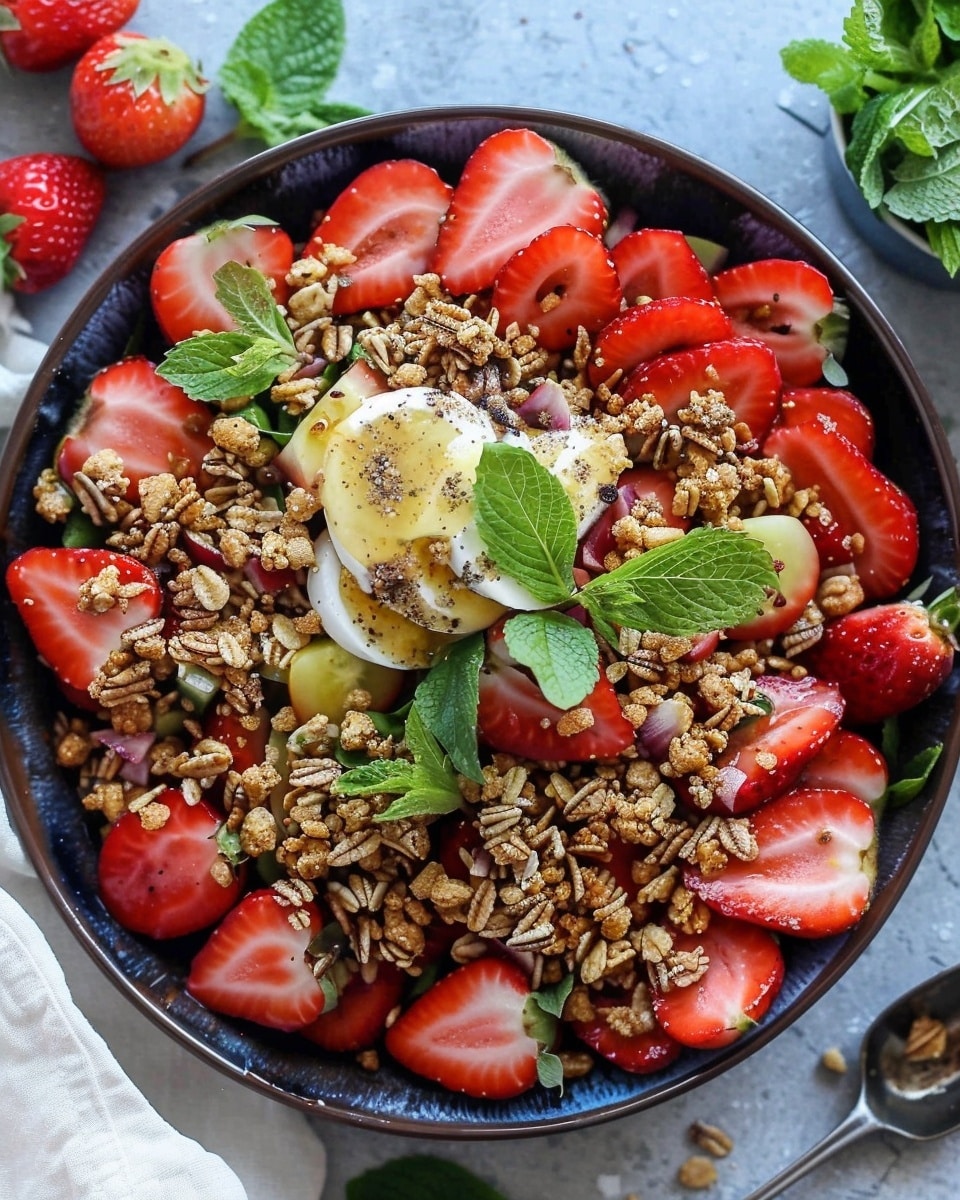 Ho to make Strawberry Crunch Salad with Champagne Vinaigrette