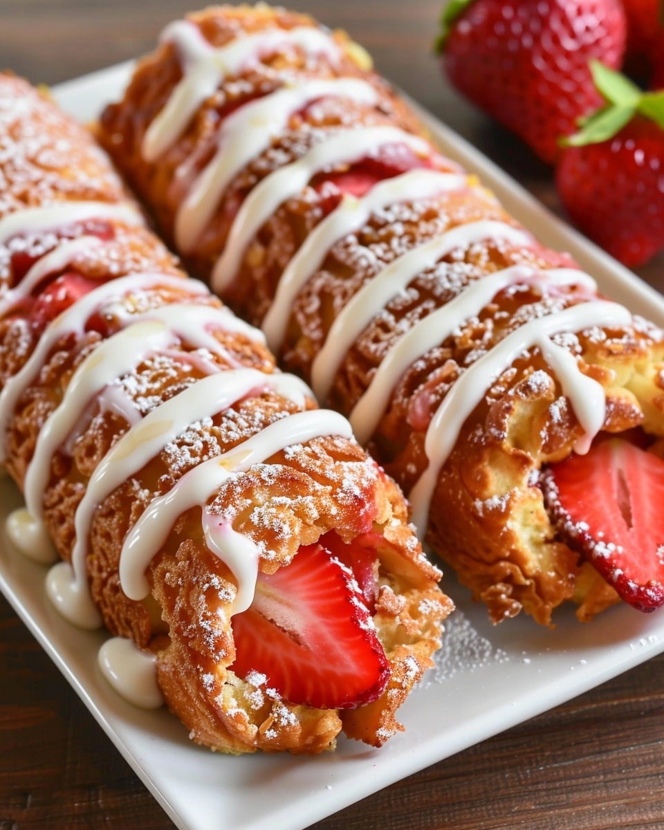 Strawberry French Toast Roll-Ups