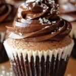 Sugar-Free Chocolate Ganache Cheesecake Cupcakes