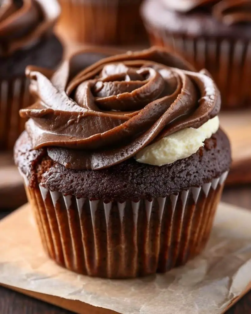 Sugar-Free Chocolate Ganache Cheesecake Cupcakes