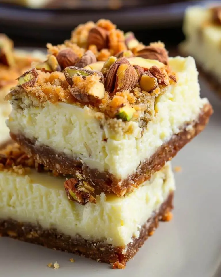Sugar-Free Pistachio Cheesecake Bars