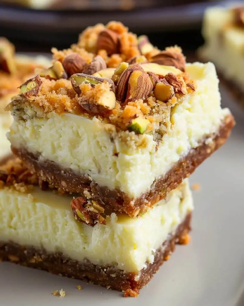 Sugar-Free Pistachio Cheesecake Bars