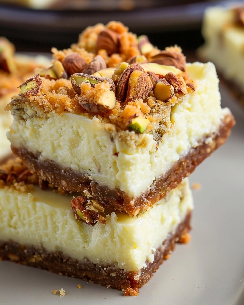 Sugar-Free Pistachio Cheesecake Bars