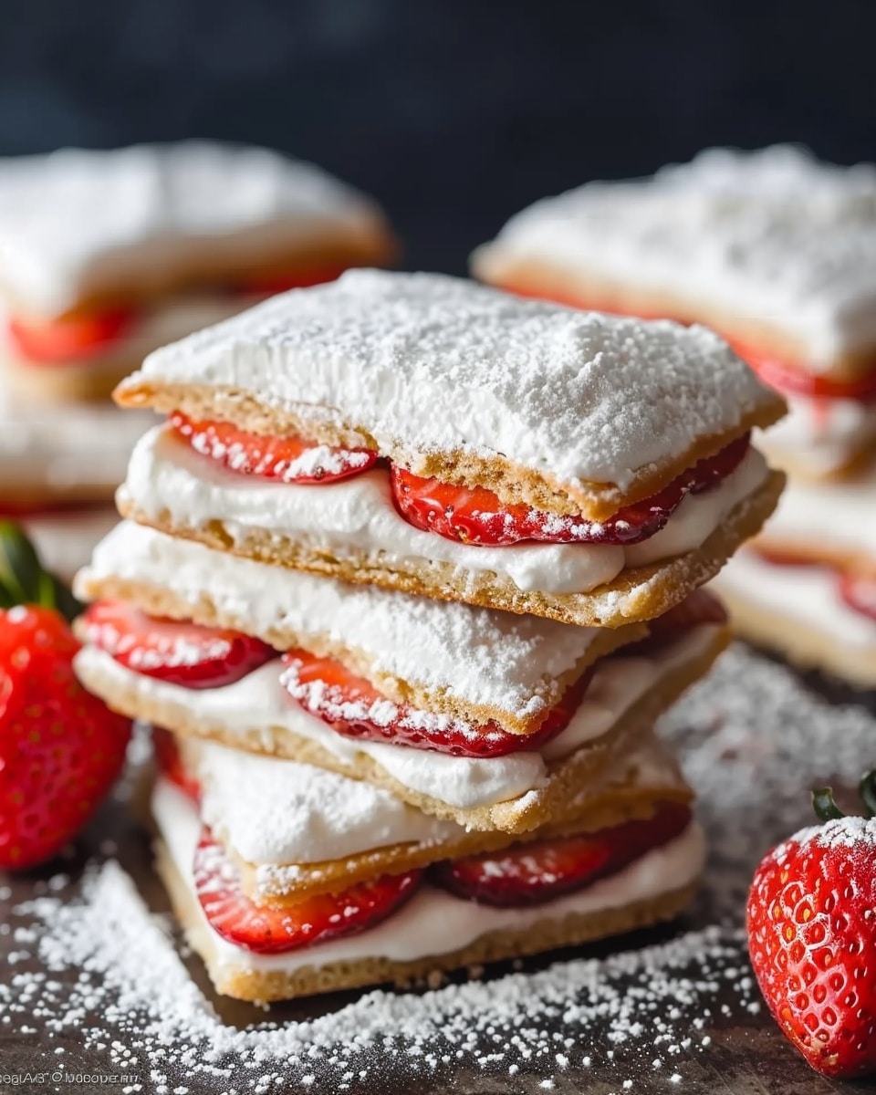 Sugar-Free Strawberry Cream Sandwich Bars