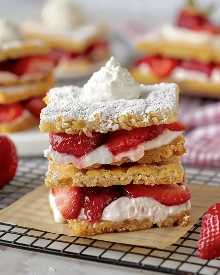 Sugar-Free Strawberry Cream Sandwich Bars