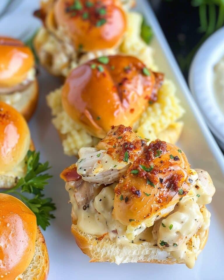 Blackened Chicken Alfredo Sliders