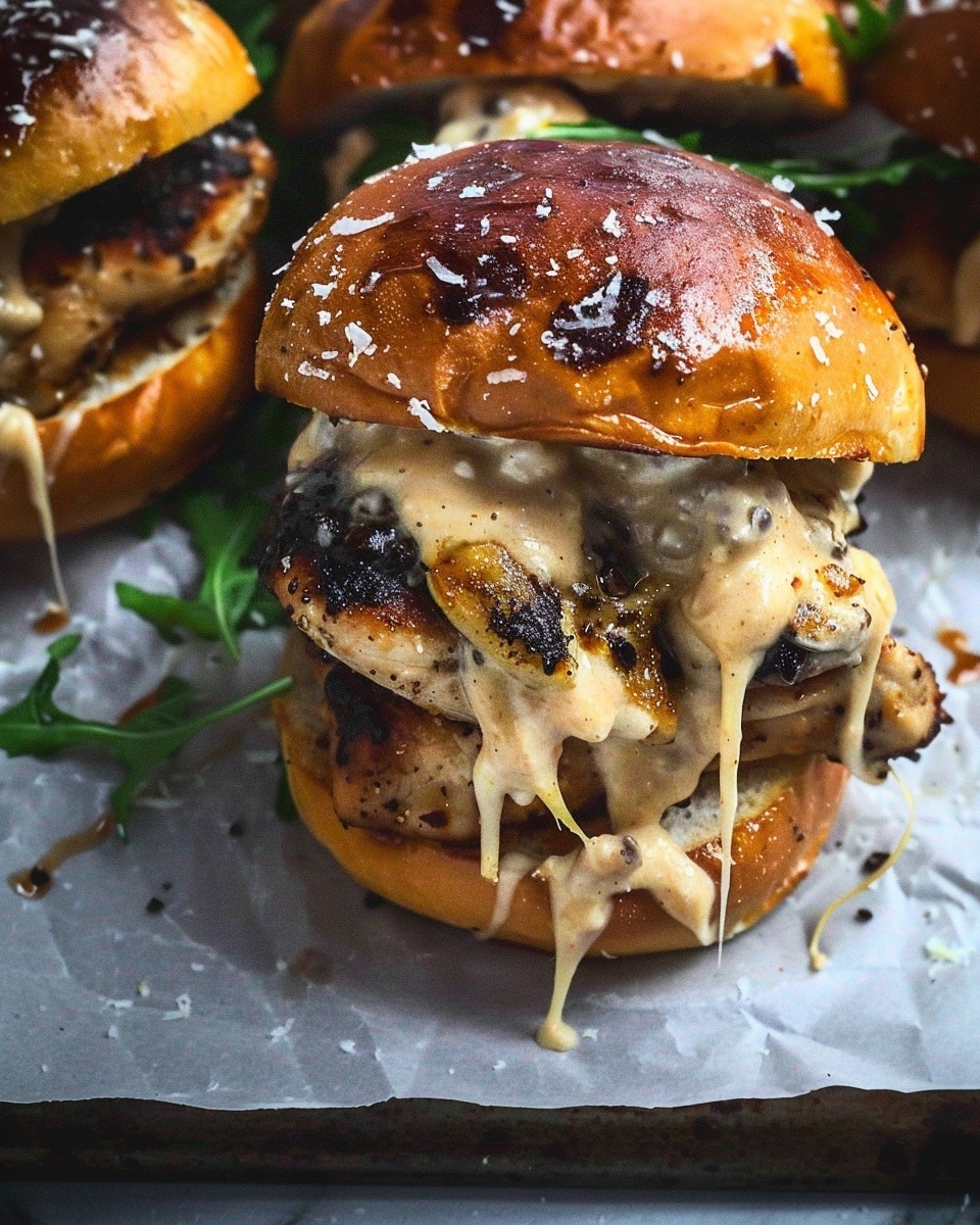 Blackened Chicken Alfredo Sliders