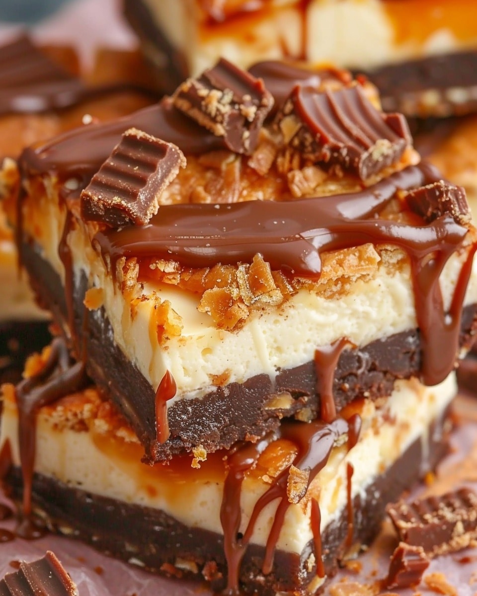 Ho to make Butterfinger Caramel Cheesecake Bars