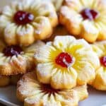 Buttery Jammy Dodger Flower Cookies