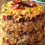 Cheeseburger Rice Stack