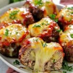 Ho to make Cheesy Stuffed Meatloaf Bites