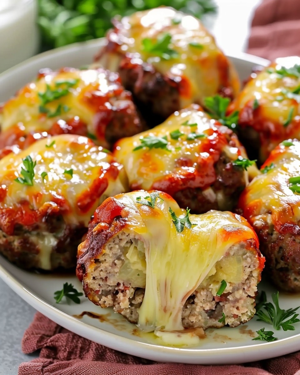 Ho to make Cheesy Stuffed Meatloaf Bites