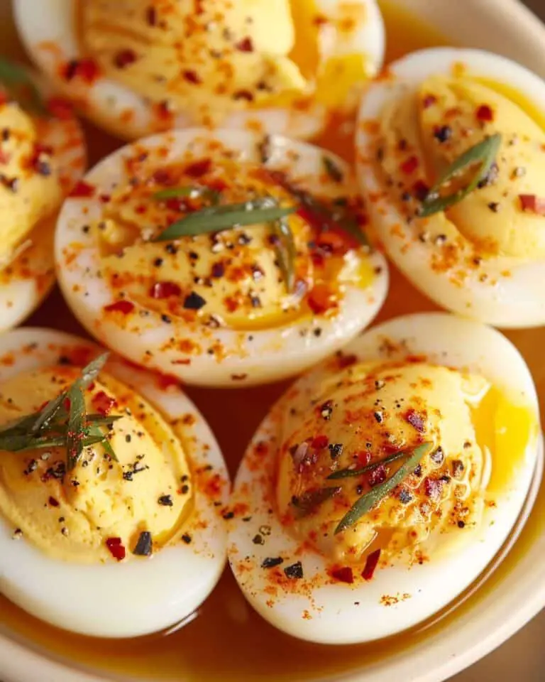 Cocktail-Infused Pickled Eggs with a Kick