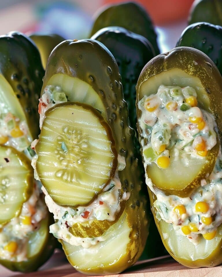 Creamy Pickle Bombs (Stuffed Pickles)