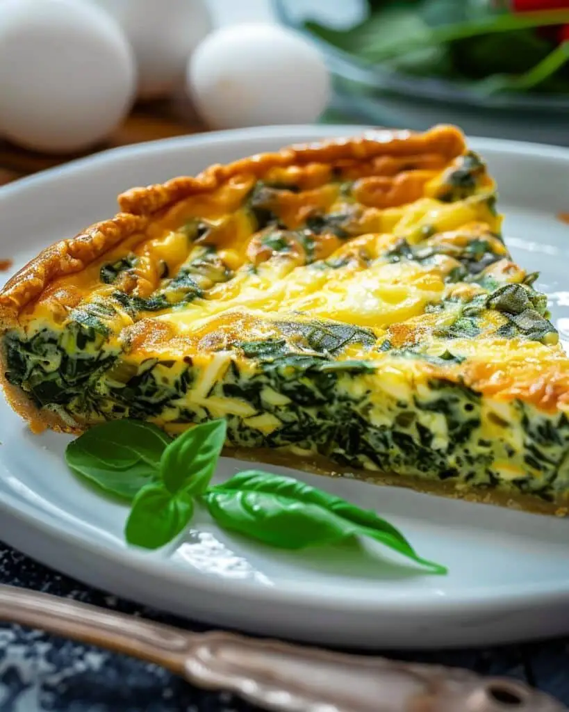 Crustless Cottage Cheese Spinach Quiche