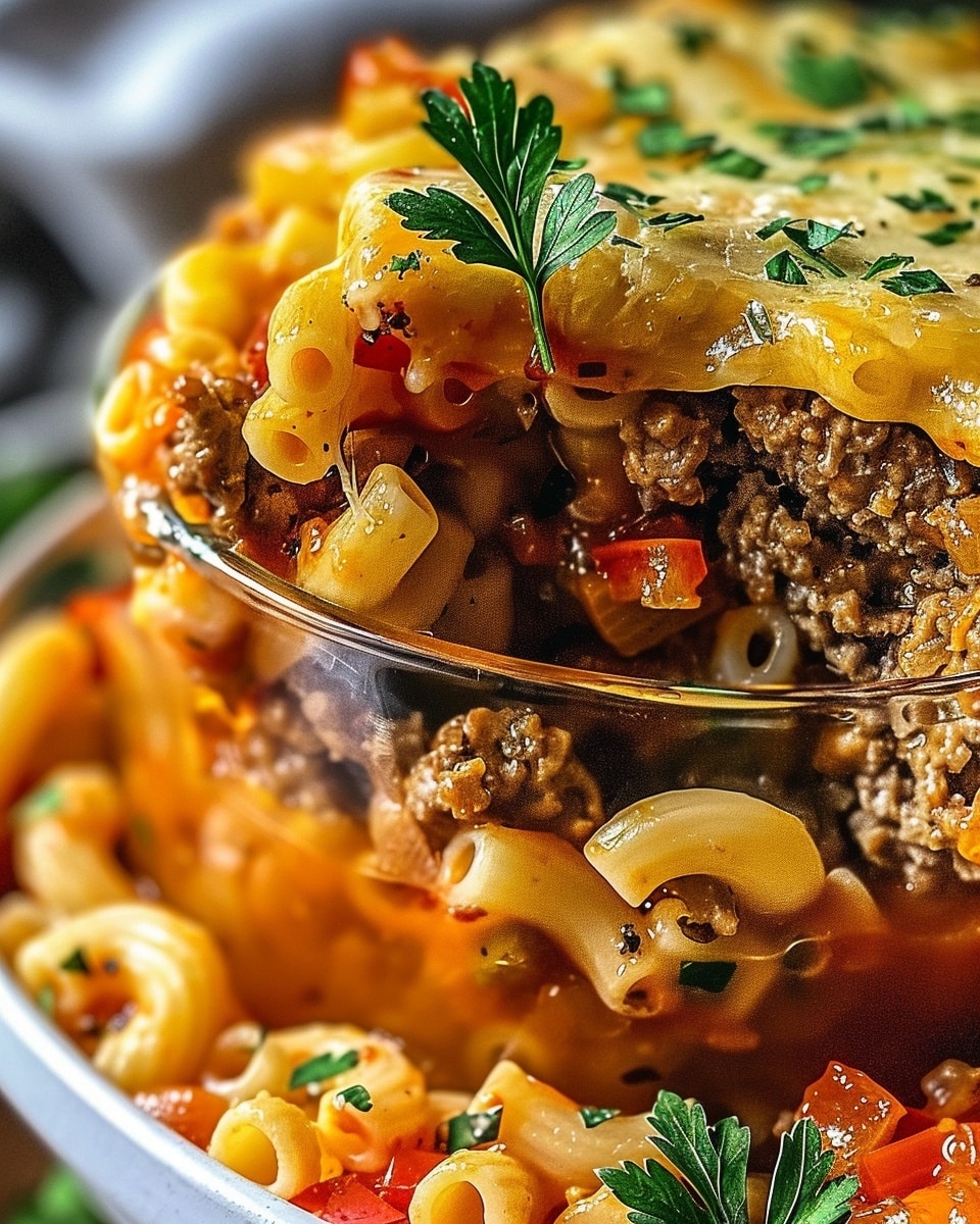 Mac Cheese Meatloaf Casserole