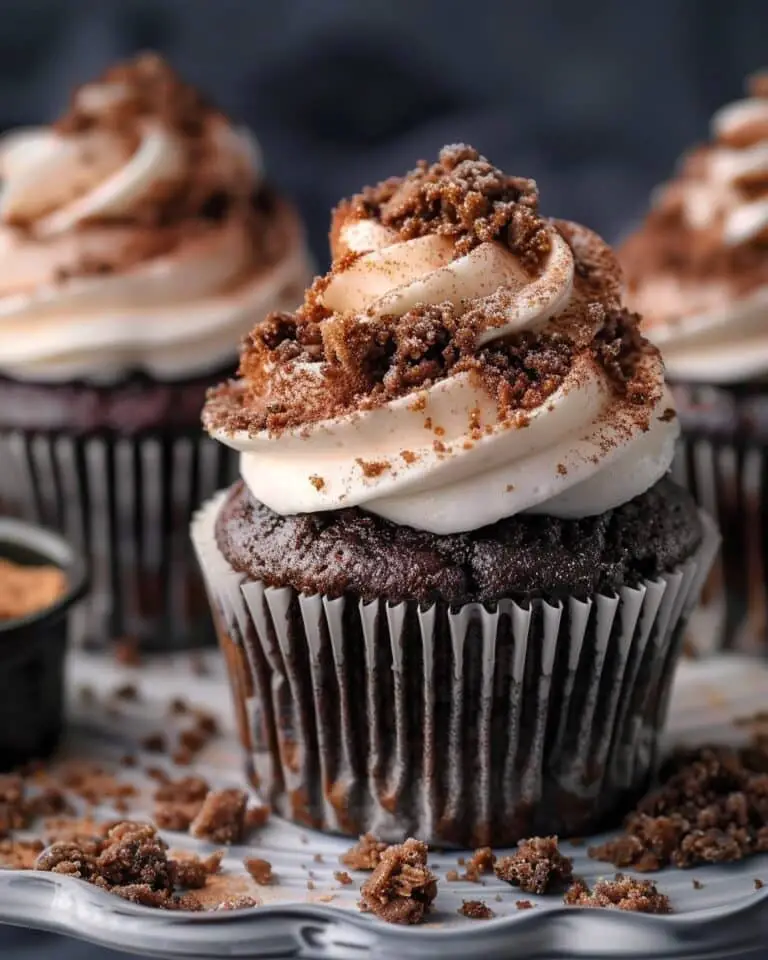 Mocha Cookie Crumble Cupcake