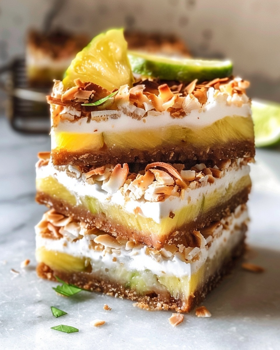 No Added Sugar Pineapple Coconut Bars