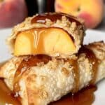 Peach Cobbler Egg Rolls