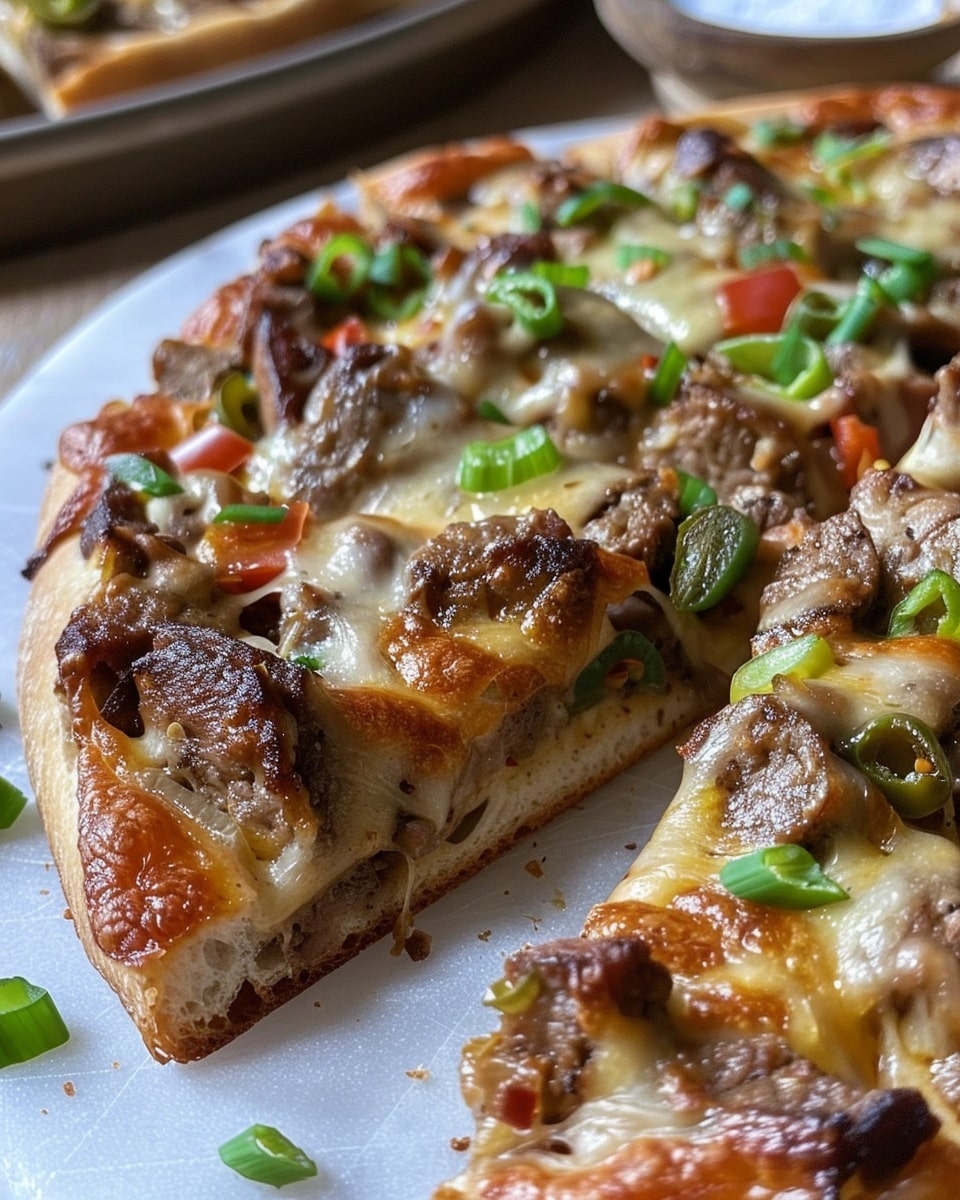 Philly Cheesesteak Cheesy Bread