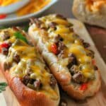 Philly Cheesesteak Cheesy Bread